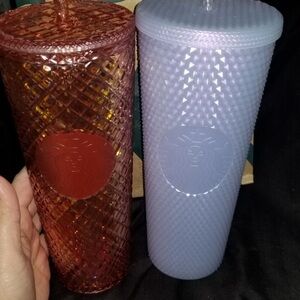 Starbucks Textured Tumblers - Red and Lavender